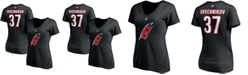 Fanatics Women's Andrei Svechnikov Black Carolina Hurricanes Alternate Authentic Stack Name Number V-Neck T-shirt
